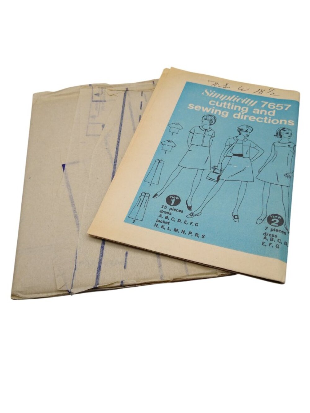UNCUT Vintage Sewing PATTERN Simplicity 7657, Misses 1968 Dress and Jacket - Picture 4 of 6